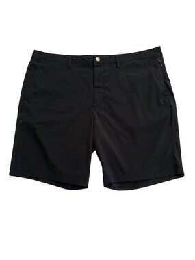 Untuckit Mens 9" Traveler Tech Shorts Waist 40 Black Zippered Pocket Detail